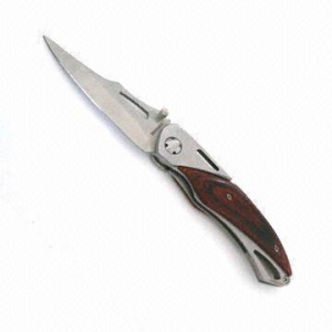 Pocket Knife With Wooden Handle